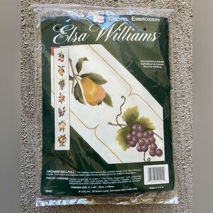 NWT vintage Elsa Williams Orchard Bellpull crewel embroidery kit